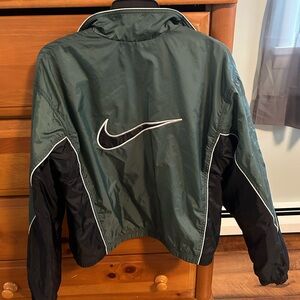 Nike Forest Green and Gray Jacket